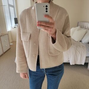 Wool double-sided short oversized Coat Jacket Cardogan XS